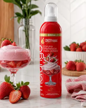 Espuma para Drink Morango 260 g — imagem 1 de 2